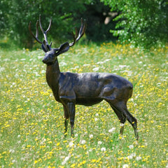 Fergus McArthur Large Standing Stag Bronze Effect Statue