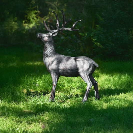 Fergus McArthur Elegant Stag Aged Verde Statue
