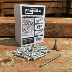 Framola Post Base Installation Kit - Drill Bit, Driver Bit + Bolts