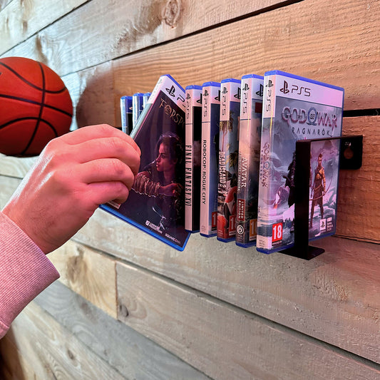 GameShieldz™ Wall Mount Vertical Video Games Storage Rack