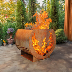 Volcann™ Fenix Rustic Steel Fire Pit with Phoenix Design