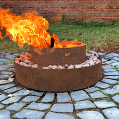 Volcann™ Circular Steel Garden Feature Fire Pit - Indoor Outdoors