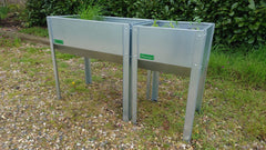 Bellamy Galvanised Steel Trough Standing Planter with Legs (2 Sizes Available) - Indoor Outdoors