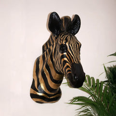 Fergus McArthur Wall Mount Bronze-Effect Zebra Bust