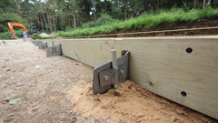 Buzzard UK Adjustable Concrete Formwork Brackets with Pin – UK Made Shuttering Bracket – Works with 6" & 8" Timber – Patent Pending