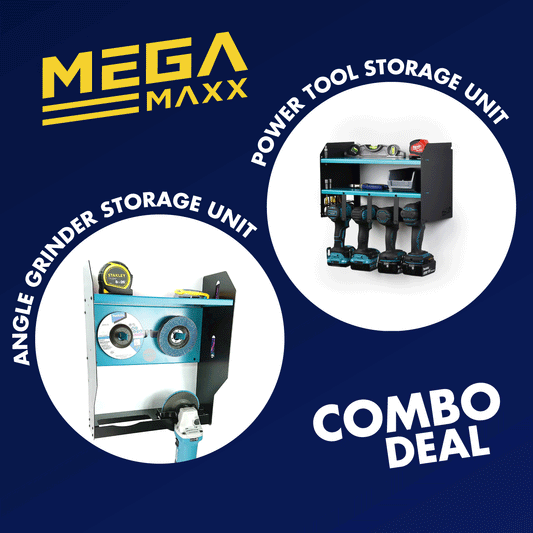 MegaMaxx UK™ Combo Deal - Power Tool Storage Unit + Angle Grinder Storage Unit
