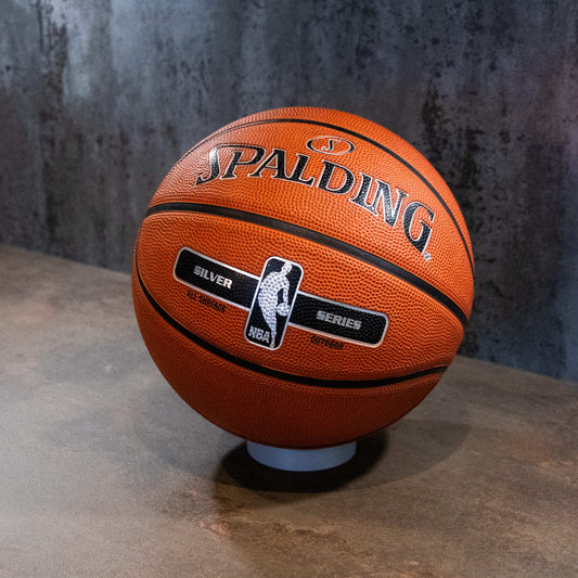 BlackSteel™ 3D-Printed Desktop Basketball & Football Micro Display Stand