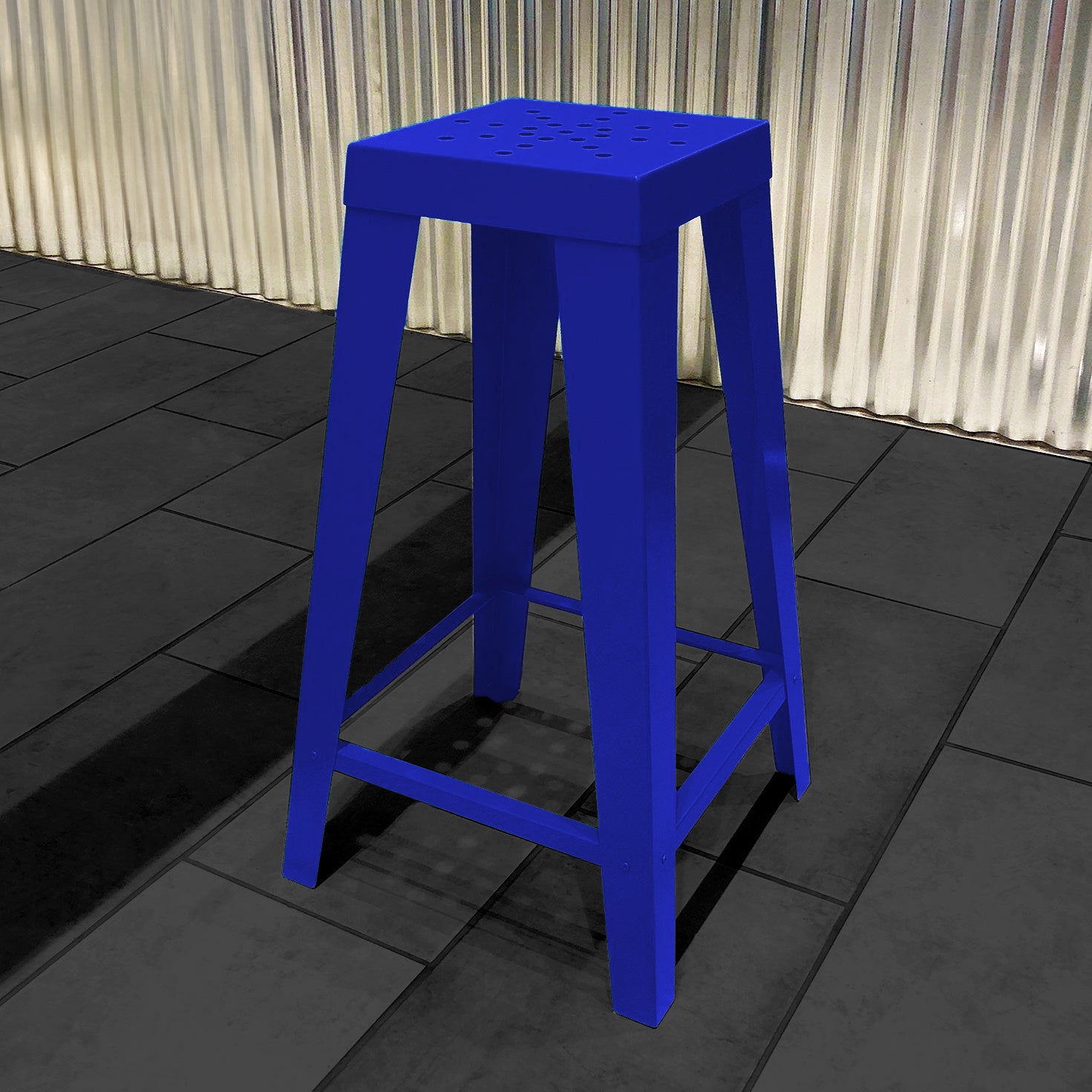 Industrial-Style Steel Bar Stool (11 Colours Available)