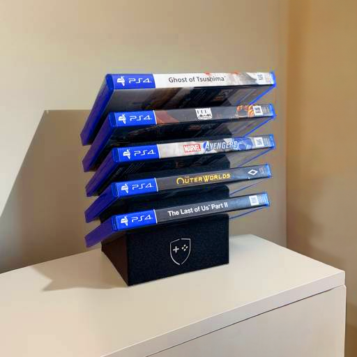 Games Storage Tower Rack | Wall Mount | PS4, Xbox One, BluRay