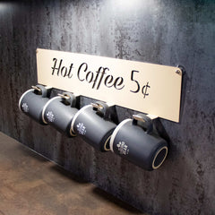 Okunaii™ Retro Americana Wall Mount Coffee Mug Holder