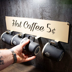 Okunaii™ Retro Americana Wall Mount Coffee Mug Holder