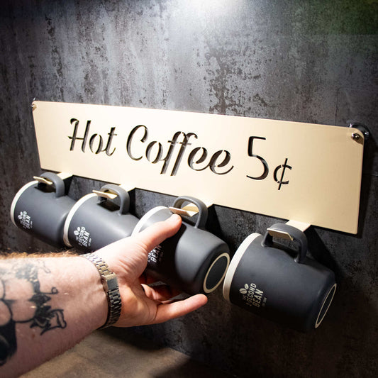 Okunaii™ Retro Americana Wall Mount Coffee Mug Holder