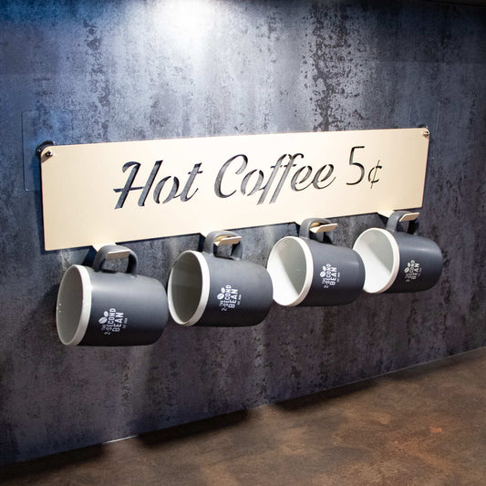 Okunaii™ Retro Americana Wall Mount Coffee Mug Holder