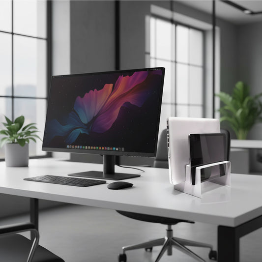 TechShieldz 2-in-1 Vertical Desktop Stand For Tablets & Laptops