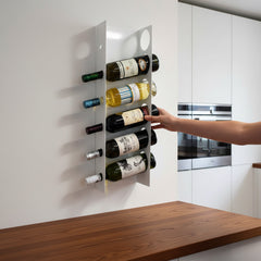 Okunaii™ Closed-Sided Wall Mount Wine Rack (6 Bottle Capacity)