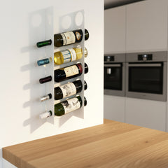 Okunaii™ Closed-Sided Wall Mount Wine Rack (6 Bottle Capacity)