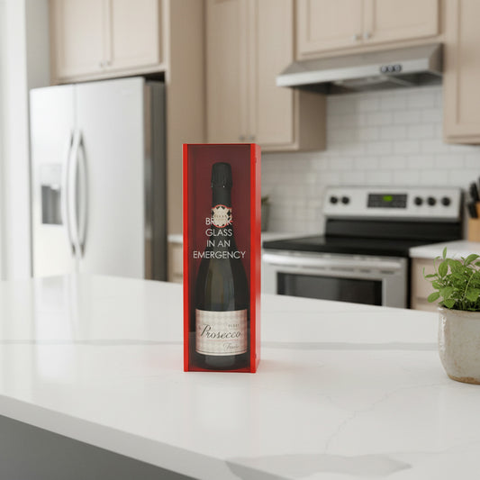 Novelty Drinks Bottle Storage Box "Break Glass in an Emergency"