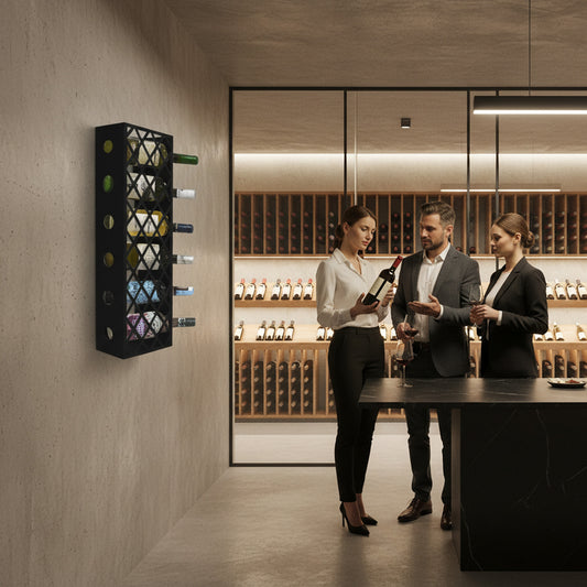 Okunaii™ Crosshatch Wall Mounted Wine Rack (6 Bottle Capacity)