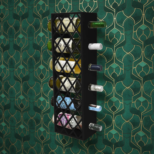 Okunaii™ Crosshatch Wall Mounted Wine Rack (6 Bottle Capacity)