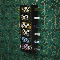 Okunaii™ Crosshatch Wall Mounted Wine Rack (6 Bottle Capacity)