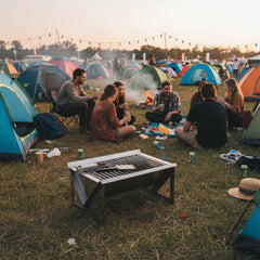 Volcann™ Flat-Pack Portable BBQ with Full Grill Top