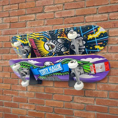 BlackSteel™ Dual Wall Mount Skateboard Rack Brackets