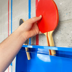 BlackSteel™ Ping Pong Ball Holder & Paddle Storage