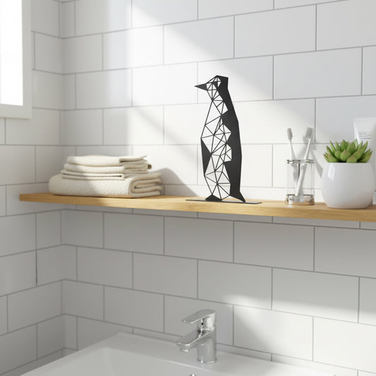 Okunaii™ Geometric Metal Penguin Ornament