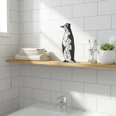 Okunaii™ Geometric Metal Penguin Ornament