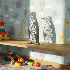 Okunaii™ Geometric Metal Penguin Ornament