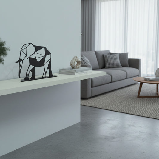 Okunaii™ Geometric Metal Elephant Ornament