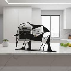 Okunaii™ Geometric Metal Elephant Ornament