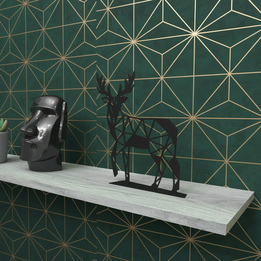 Okunaii™ Geometric Metal Stag Ornament