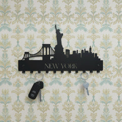 Okunaii™ New York City Skyline Silhouette Key Holder Rack