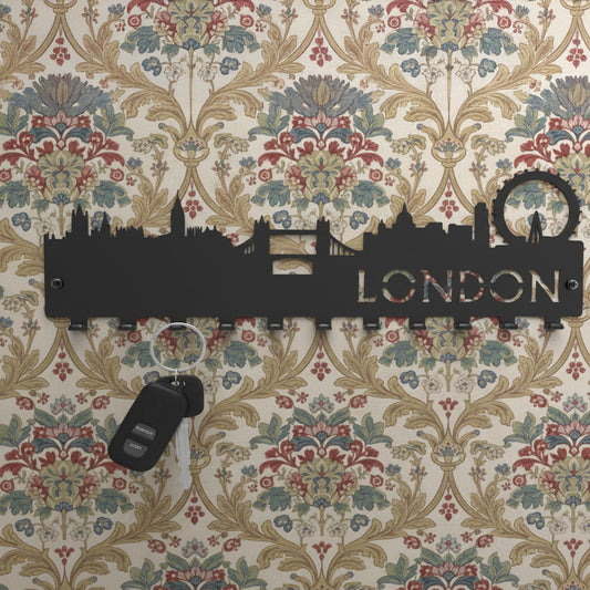 Okunaii™ London Skyline Silhouette Key Holder Rack