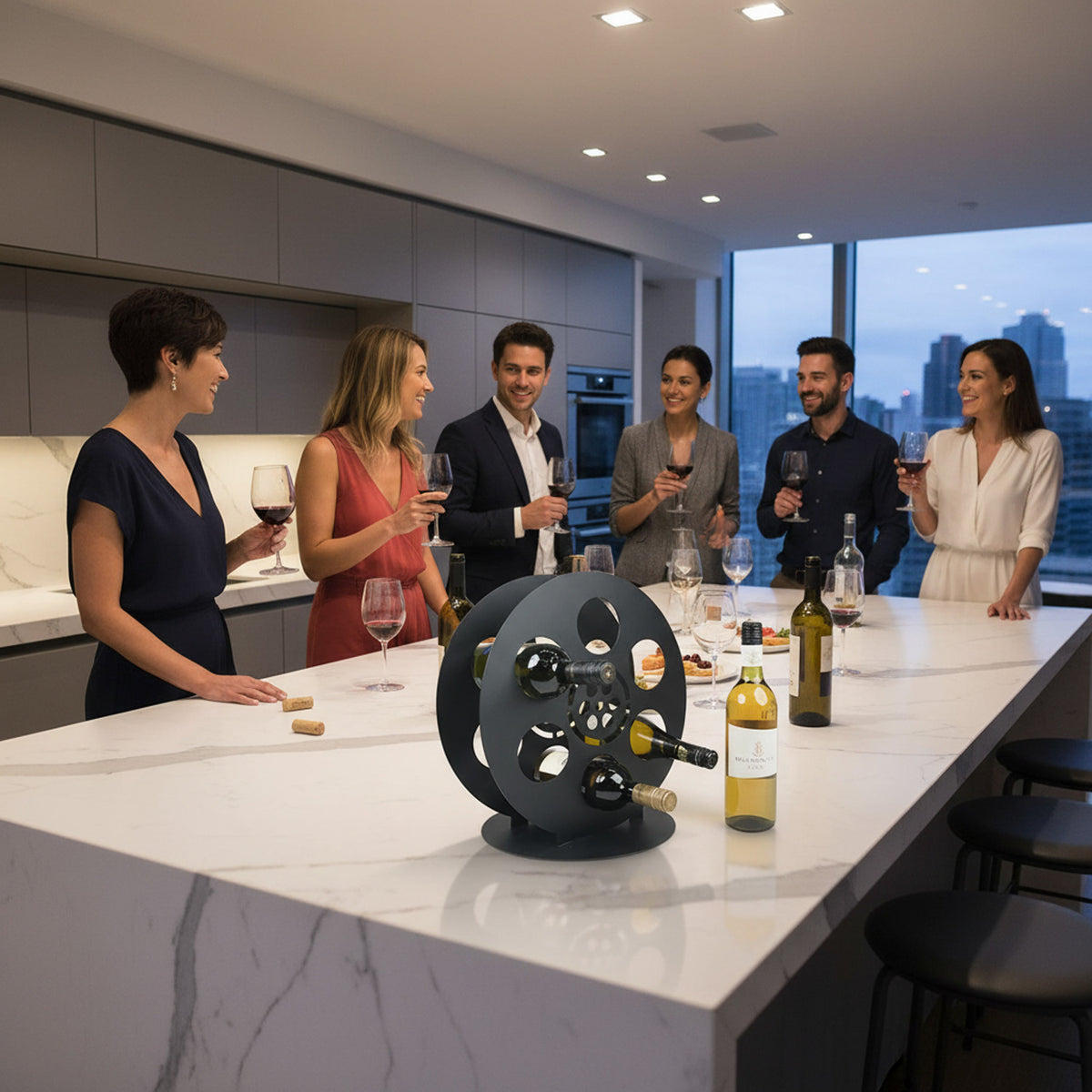 At The Movies Film Reel Wine Rack