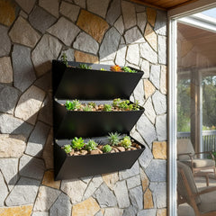 Bellamy Wall Mount Herb Garden & Tiered Planter