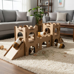 Jake's Farm Yard Cardboard Castle For Small Animals - Guinea Pigs, Rats, Hamsters etc.
