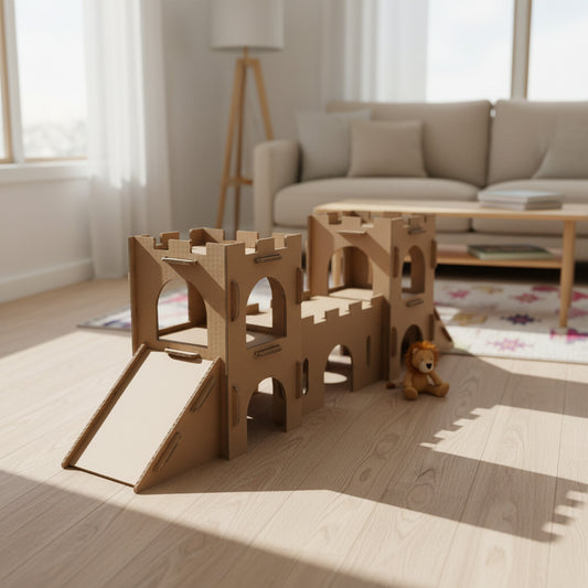 Jake's Farm Yard Cardboard Castle For Small Animals - Guinea Pigs, Rats, Hamsters etc.