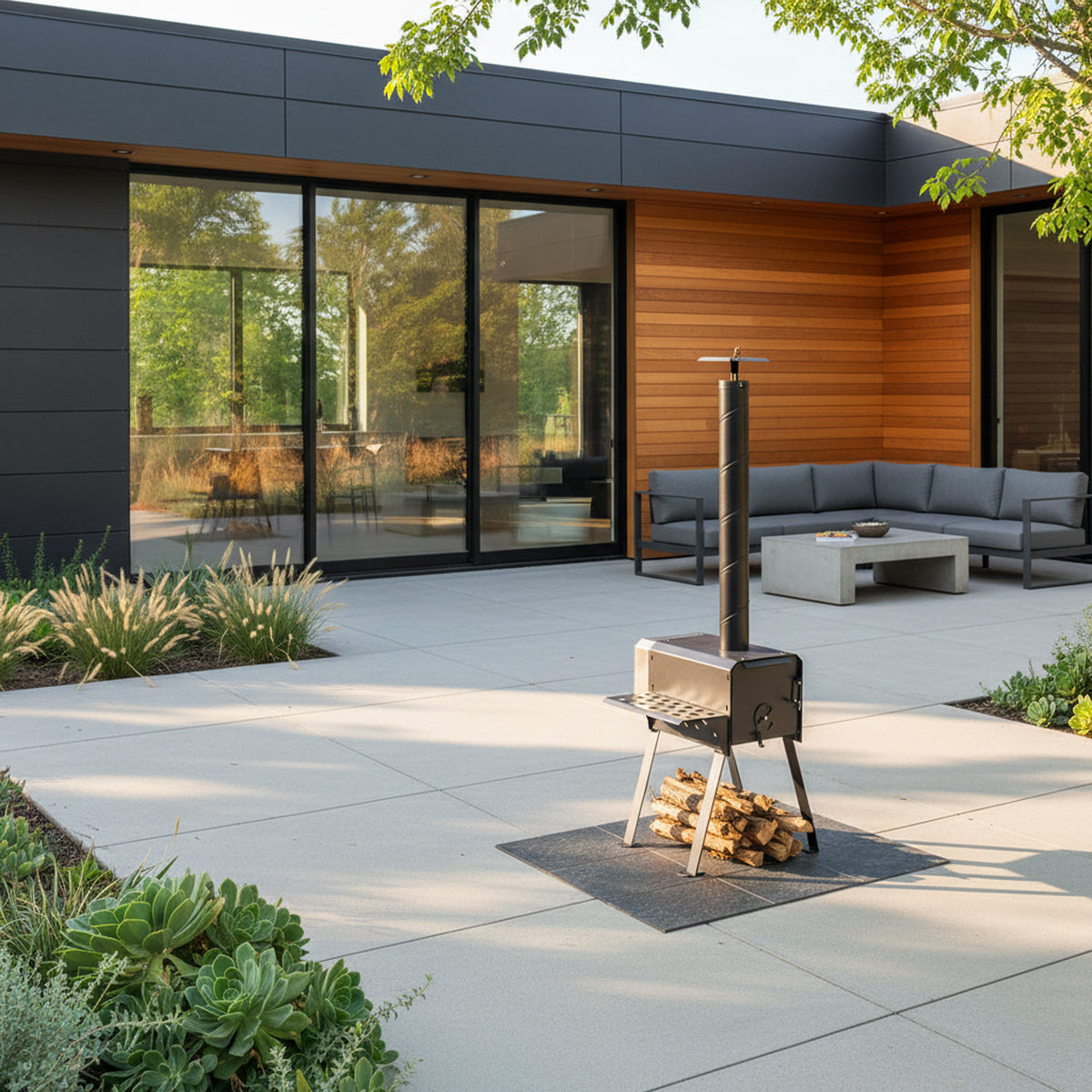 Volcann™ Castra Portable Compact Wood Burning Stove for Camping & Outdoors