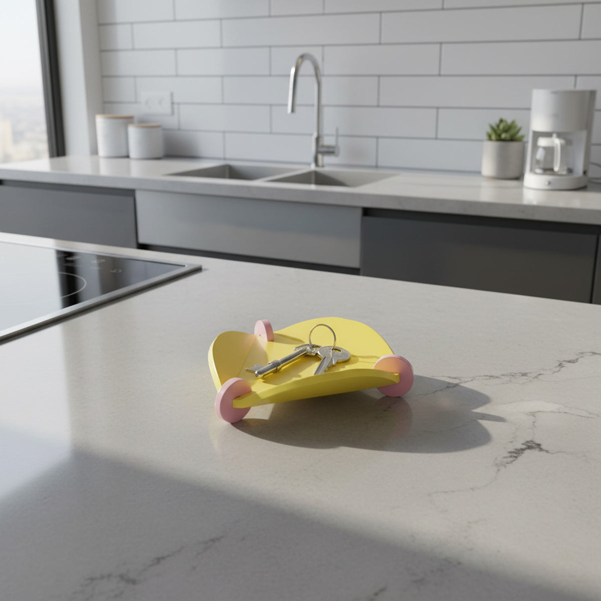 Okunaii™ Retro-Modern Key, Coin & Trinket Tray