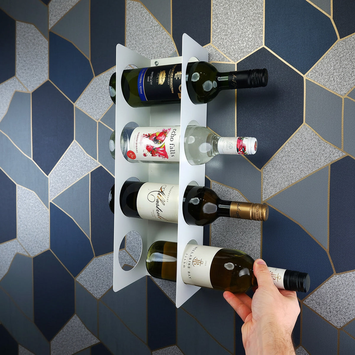 Wall Mount Wine Rack (4-7 Bottle Capacity)