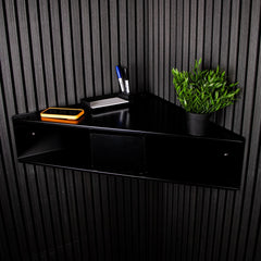 Okunaii™ Wall Mount Corner Desk with Storage Drawer & Shelves