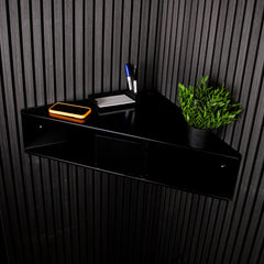 Okunaii™ Wall Mount Corner Desk with Storage Drawer & Shelves