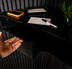 Okunaii™ Wall Mount Corner Desk with Storage Drawer & Shelves