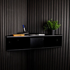 Okunaii™ Wall Mount Corner Desk with Storage Drawer & Shelves