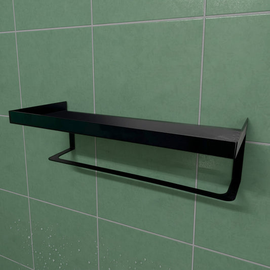 Okunaii™ Large Wall Mount Bathroom Shelf with Towel Hanging Rack