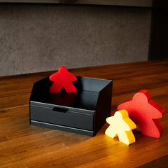 MeepleMounts Board Game Organiser Chest & Piece Caddy with Drawer