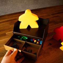 MeepleMounts Board Game Organiser Chest & Piece Caddy with Drawer