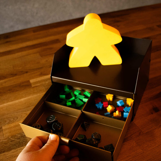 MeepleMounts Board Game Organiser Chest & Piece Caddy with Drawer